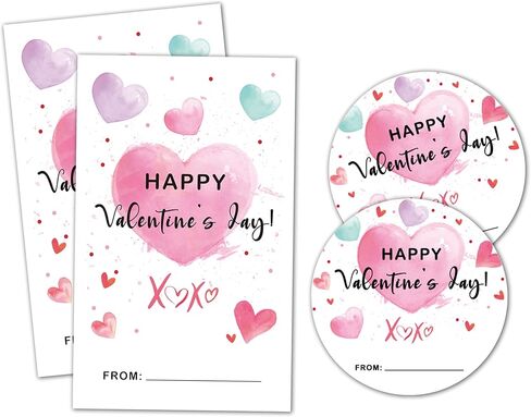 Valentine’s Day Popcorn Stickers, 40 Pack Self-Adhesive Popcorn Favor Labels for Valentine Gifts, Treat Bags and Candy Packaging – A06 in Saudi Arabia