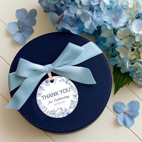 50 قطعة شيء أزرق قبل أن أفعل شكرًا لك، علامات زهور زرقاء عتيقة، شكرًا لك على الاحتفال معنا، علامة مفضلة لحفلات الزفاف وحفلات أعياد الميلاد in Kuwait