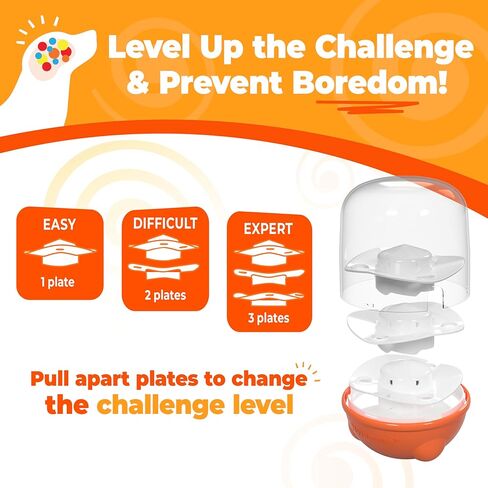 Nylabone Boop-N-Bobble Interactive Puzzle Toy & Treat Dispenser for Dogs, Mental Stimulating Dog Enrichment Toys, Treat Ball with 3 Customizable Challenge Levels in Saudi Arabia