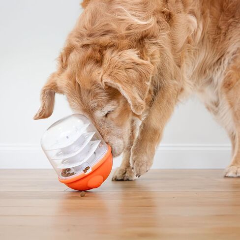 Nylabone Boop-N-Bobble Interactive Puzzle Toy & Treat Dispenser for Dogs, Mental Stimulating Dog Enrichment Toys, Treat Ball with 3 Customizable Challenge Levels in Saudi Arabia