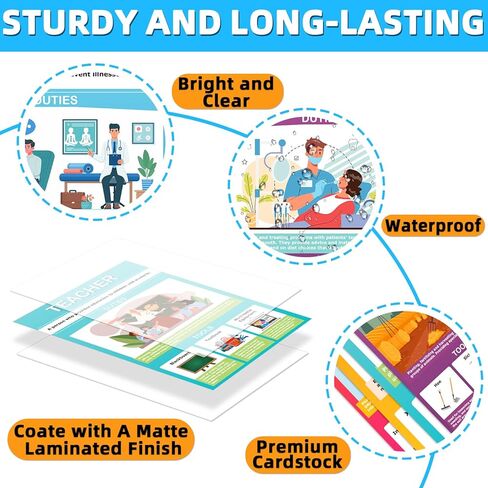 Inkspire 32pcs Career Posters for Classroom Decorations, 10 x 14’’ Educational Community Helpers Poster for Teachers High School Middle School Supplies Education Classroom Bulletin Board Wall Decor in Saudi Arabia