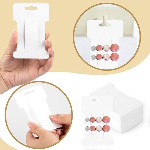 200 Pieces Hair Clip Display Cards 350gsm Cardstock Hair Bow Display Holder Hair Clip Bow Display Cards for Hair Accessories Display and Organizing 4.25x2.75 Inches in Saudi Arabia