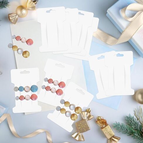 200 Pieces Hair Clip Display Cards 350gsm Cardstock Hair Bow Display Holder Hair Clip Bow Display Cards for Hair Accessories Display and Organizing 4.25x2.75 Inches in Saudi Arabia