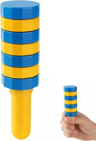 Handheld Wooden Balancers, Wooden Balance Challenge for Coordination Skills, Family Time and Office Stress Relief for Aged 14+, 1pcs Yellow in Saudi Arabia