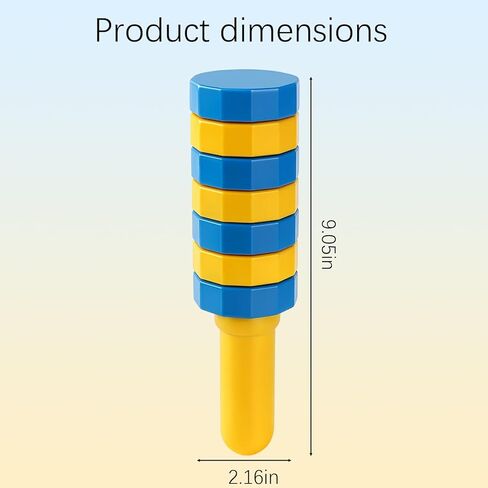 Handheld Wooden Balancers, Wooden Balance Challenge for Coordination Skills, Family Time and Office Stress Relief for Aged 14+, 1pcs Yellow in Saudi Arabia