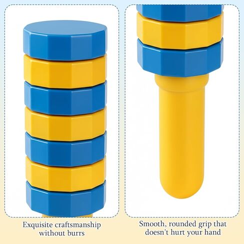 Handheld Wooden Balancers, Wooden Balance Challenge for Coordination Skills, Family Time and Office Stress Relief for Aged 14+, 1pcs Yellow in Saudi Arabia