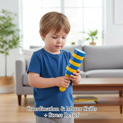 Handheld Wooden Balancers, Wooden Balance Challenge for Coordination Skills, Family Time and Office Stress Relief for Aged 14+, 1pcs Yellow in Saudi Arabia