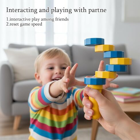 Handheld Wooden Balancers, Wooden Balance Challenge for Coordination Skills, Family Time and Office Stress Relief for Aged 14+, 1pcs Yellow in Saudi Arabia