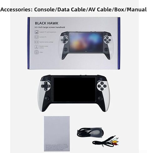 X9 Retro Handheld Game Console 5.5-inch IPS Screen 800x480 Resolution with 6200+ Games Supports 10 Emulators TV Output and Expandable TF Card up to 32GB for Classic Video Gaming in Kuwait