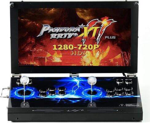 وحدة تحكم ألعاب أركيد محمولة 35000 في 1، شاشة عالية الدقة 21 بوصة، مشغلات مزدوجة، Pandoras Box 80S، ألعاب فيديو قديمة بحث/إخفاء/حفظ/تحميل/إيقاف مؤقت للألعاب (SC-21IN) in Kuwait