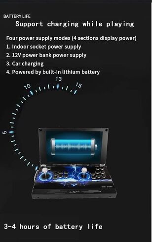 وحدة تحكم ألعاب أركيد محمولة 35000 في 1، شاشة عالية الدقة 21 بوصة، مشغلات مزدوجة، Pandoras Box 80S، ألعاب فيديو قديمة بحث/إخفاء/حفظ/تحميل/إيقاف مؤقت للألعاب (SC-21IN) in Kuwait