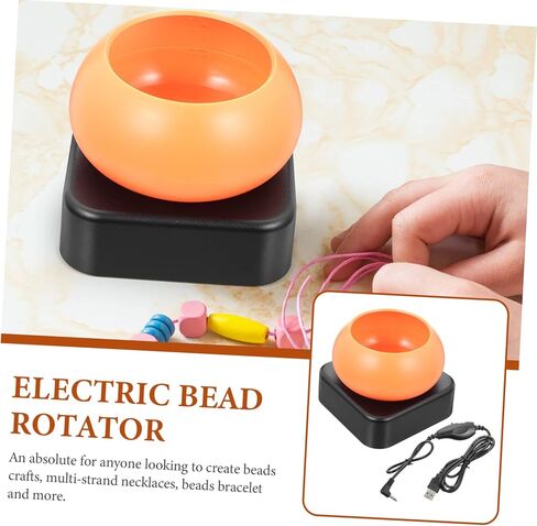 Homoyoyo Electric Bead Spinner with Adjustable Speed Beading Tool for Jewelry Making Compatible with Flat Clay Beads for DIY Craft Projects in Saudi Arabia