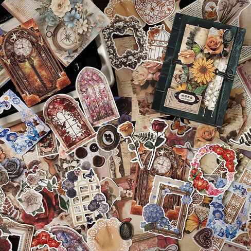 400 قطعة من ورق القصاصات القديم، مجموعة لوازم سجل القصاصات، ورق حرفي تزييني جمالي متنوع للمجلات غير المرغوب فيها، صنع البطاقات اليدوية، سلسلة مكتب بريد الذاكرة in Kuwait