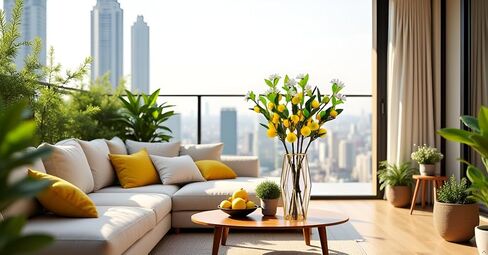 HUASHENGJD Artificial Lemon Branch - Fake Lemons Decorated with Realistic Artificial Lemons for Home, Kitchen,Lemon Tree,Flower, Lemons for Decoration, Realistic Lemon Decoration, 5 Packs in Saudi Arabia