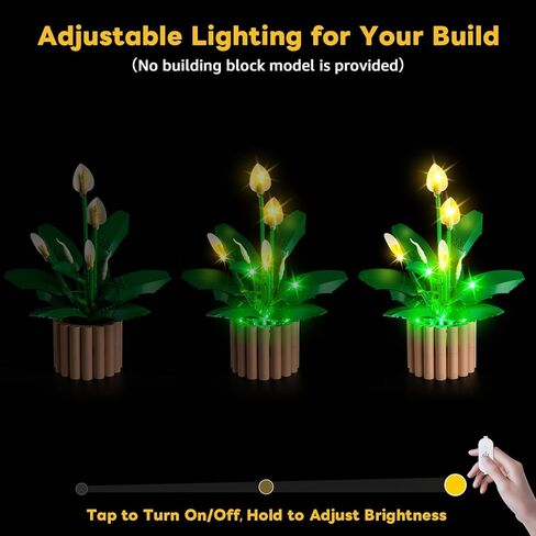 مجموعة إضاءة Kyglaring متوافقة مع مجموعة بناء Lego Peace Lily 11504 - تحكم محسّن باللمس والتعتيم (الأضواء فقط، لا توجد مجموعة نماذج) in Kuwait