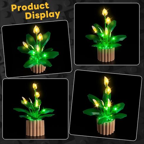 مجموعة إضاءة Kyglaring متوافقة مع مجموعة بناء Lego Peace Lily 11504 - تحكم محسّن باللمس والتعتيم (الأضواء فقط، لا توجد مجموعة نماذج) in Kuwait