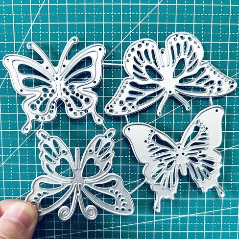 4pcs Large Butterflies Metal Cutting Die Cuts, DIY Crafts Template Frame Paper Cards Cutting Dies Cut Stencils for DIY Embossing Card Making Book Tags Decorative Paper Dies Scrapbooking in Saudi Arabia