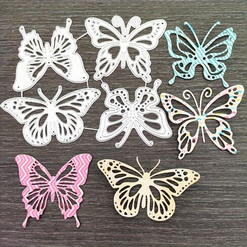 4pcs Large Butterflies Metal Cutting Die Cuts, DIY Crafts Template Frame Paper Cards Cutting Dies Cut Stencils for DIY Embossing Card Making Book Tags Decorative Paper Dies Scrapbooking in Saudi Arabia