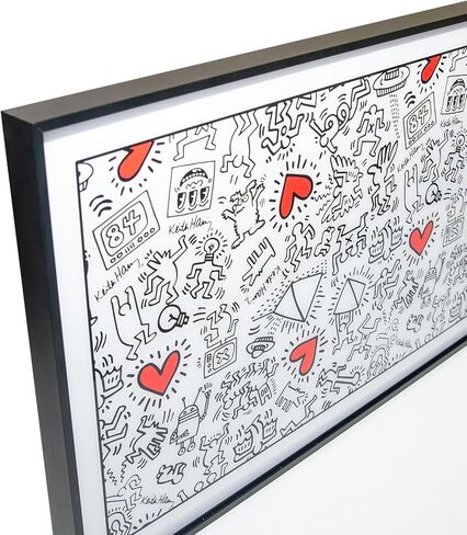 لوحة حائط عرض WETCEAOM متوافقة مع Lego Art Keith Haring - شخصيات راقصة 31216، لوحة فنية جدارية متوافقة مع عشاق إطار عرض Lego Wall Mount، الحجم: 43.31X15.75X1.38 بوصة (النموذج غير متضمن!) in Kuwait