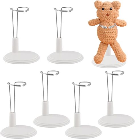 6-Pack Doll Display Stands for 4-8 inch Dolls, Adjustable Flexible Holder with Rubber Grips for 6.8" Action Figures & Collectibles in Saudi Arabia