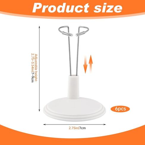 6-Pack Doll Display Stands for 4-8 inch Dolls, Adjustable Flexible Holder with Rubber Grips for 6.8" Action Figures & Collectibles in Saudi Arabia