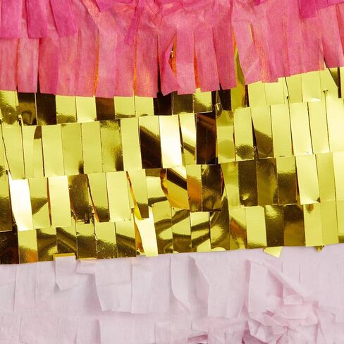 BLUE PANDA Pink Number 7 Pinata - Gold Foil, 11.7 x 10 In - Birthday Party Pinata for 7 Year Old Girl in Saudi Arabia