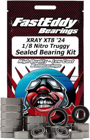 محامل FastEddy متوافقة مع مجموعة المحامل المختومة XRAY XT8 24 1/8 Nitro Truggy in Kuwait