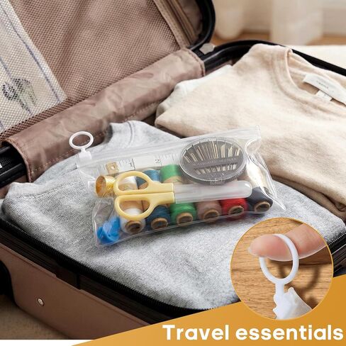 Asimatripm Professional Travel Sewing Kit for Adults – Portable Needle and Thread Kit with 6 Colors (200M Each), 30 Needles, Thimble, Scissors, Threader & Storage Bag in Saudi Arabia