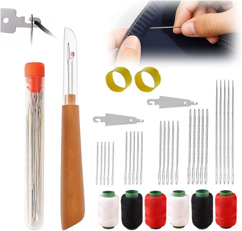 37PCS Needle and Thread kit, Needles Thread Hand Repair Tools, Portable Steel Sewing Needles Kit for Beginners & Daily Use in Saudi Arabia