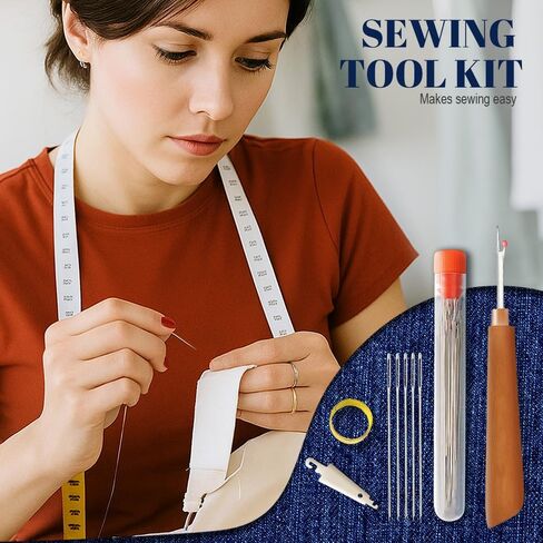 37PCS Needle and Thread kit, Needles Thread Hand Repair Tools, Portable Steel Sewing Needles Kit for Beginners & Daily Use in Saudi Arabia