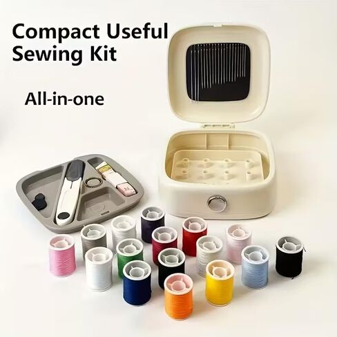 23pcs Portable Sewing Set, a Set of Exquisite and Compact Commuting Sewing Boxes, Portable Home Sewing Storage, Adult Sewing Needle Set, with Travel Small Sewing Tool kit（Green） in Saudi Arabia