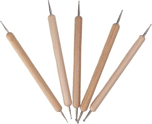 5 Pcs Nail Art Dotting Tools Tracing Stylus, Embossing Stylus with Double Sized Ball Tips, Nail Dotting Tool for Nail Art Design, Ball Embossing Stylus Double End Tracing Dotting Tool in Saudi Arabia