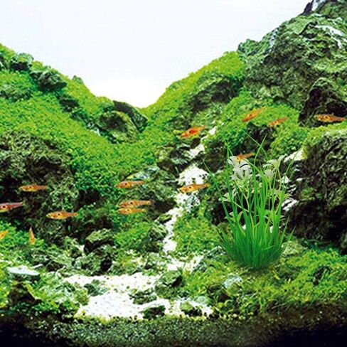 Ornament Aquarium Green Fish Tank Landscape Decor Plastic Water Grass Artificial Plant in Saudi Arabia