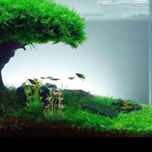 Ornament Aquarium Green Fish Tank Landscape Decor Plastic Water Grass Artificial Plant in Saudi Arabia