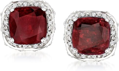 Ross-Simons Gemstone و .10 Ct. T.W. أقراط توباز البيضاء في الفضة الإسترليني in Saudi Arabia