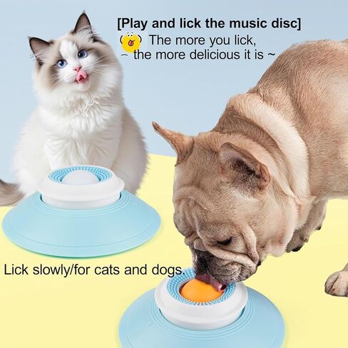 Dog Lick Sphere, Licksphere for Dogs, Feeding Mat, Interactive Toys to Keep Dogs Entertained, Healthy Diet Food Container, Pet Accessories Slow Feeder (Yellow) in Saudi Arabia