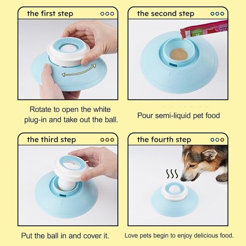 Dog Lick Sphere, Licksphere for Dogs, Feeding Mat, Interactive Toys to Keep Dogs Entertained, Healthy Diet Food Container, Pet Accessories Slow Feeder (Yellow) in Saudi Arabia