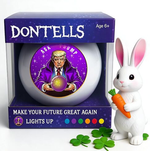 لعبة الكرة الكريستالية Dontell™ Fortune Teller - لعبة مضحكة لحفلات عيد الفصح للأطفال والكبار، اطرح أسئلة واستمع إلى إجابات فكاهية جريئة على الطراز الرئاسي، هدية الكمامة، هدية الفيل الأبيض للرجال in Saudi Arabia