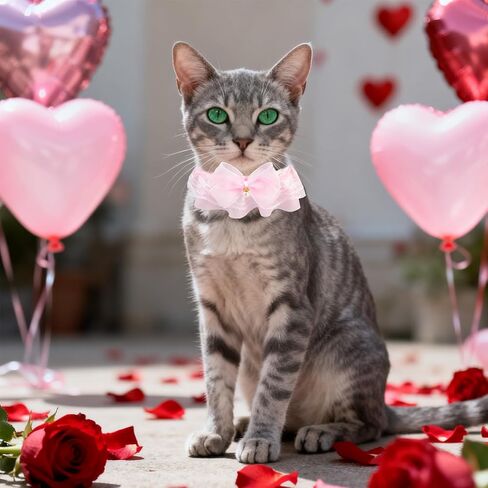 طوق القطط من EXPAWLORER، طوق قطط مخملي ناعم قابل للتعديل مع ملحقات متقاطعة وجرس، طوق آمن سريع التحرير على الطراز القوطي للحيوانات الأليفة للقطط والقطط والكلاب الصغيرة، أحمر in Kuwait