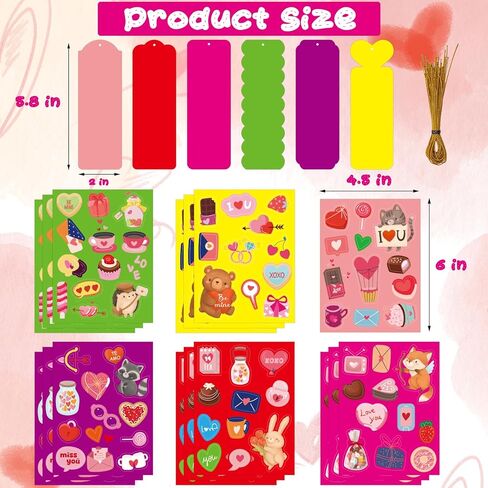 GLMFAD عيد الحب الحرف اليدوية للأطفال 36 حزمة عيد الحب الإشارات المرجعية مجموعة الحرف اليدوية للأطفال المدرسة الفصول الدراسية المنزل متعة أنشطة الحفلات تبادل in Kuwait