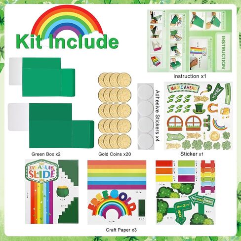 مجموعة Aozer St. Patrick's Day Leprechaun Trap للأطفال، مجموعة أدوات يدوية للقبض على Leprechaun، ديكورات ممتعة لعيد القديس باتريك، لوازم الحفلات، نشاط الفصل الدراسي للأطفال in Kuwait