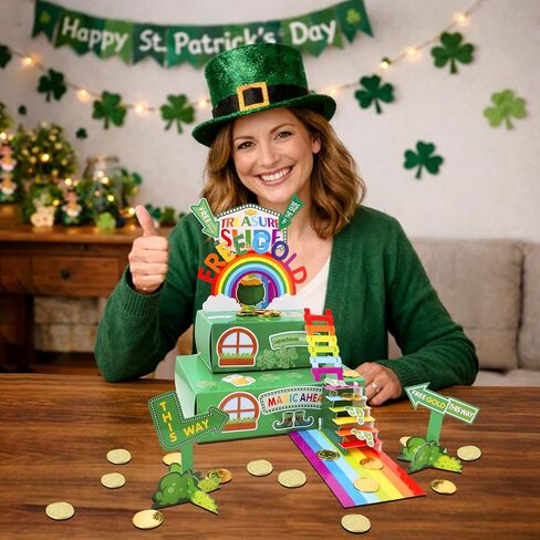 مجموعة Aozer St. Patrick's Day Leprechaun Trap للأطفال، مجموعة أدوات يدوية للقبض على Leprechaun، ديكورات ممتعة لعيد القديس باتريك، لوازم الحفلات، نشاط الفصل الدراسي للأطفال in Kuwait