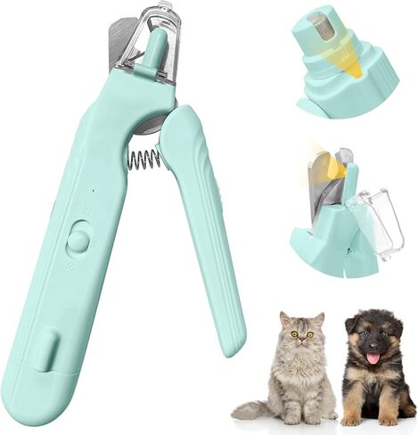 2-in-1 Dog Nail Trimmers & Dog Nail Grinder, Dog Nail Clippers with 2 LED Lights & Safety Guard, USB Rechargeable, Multiple Grinding Methods for Small, Medium, and Large Dogs & Cats (Pink) in Saudi Arabia