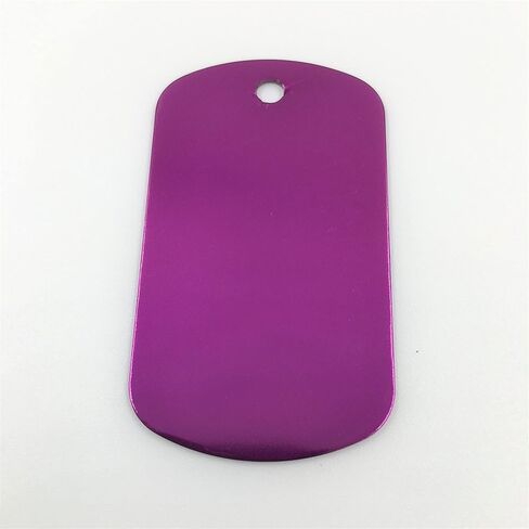 NUO RUI Colorful Rectangle Anodized Aluminum Stamping Blanks Discs for Craft Tags (Pack of 10) (Purple) in Saudi Arabia