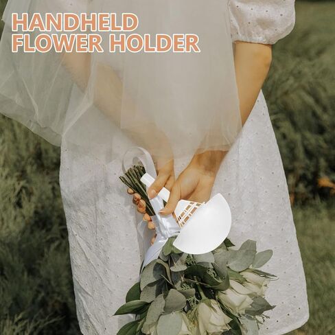 Wedding Bouquet Holder Foam Floral Handle for Bridal Fresh and Artificial Flowers Diy Flower Arrangement Tools 8.46X5.90X5.90 Inches in Saudi Arabia