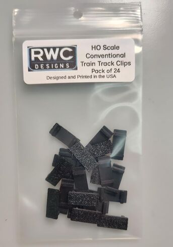 Train Track Clips for Conventional HO Scale Model Railroad Train Track, Pack of 24 in Saudi Arabia
