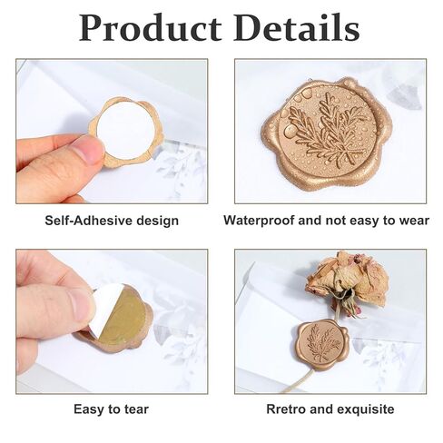 30PCS Gold Wax Seal Stickers Envelope Seals for Wedding Party Invitations Envelope Christmas Gift Wrapping in Saudi Arabia