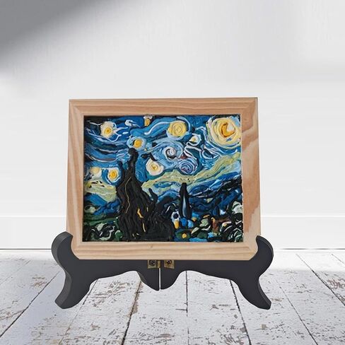 pson 2Pcs 4 Inch Wooden Easel Plate Holder, Folding Display Stand for Decorative Plates, Picture Frames, Books, and Artwork(Black) in Saudi Arabia