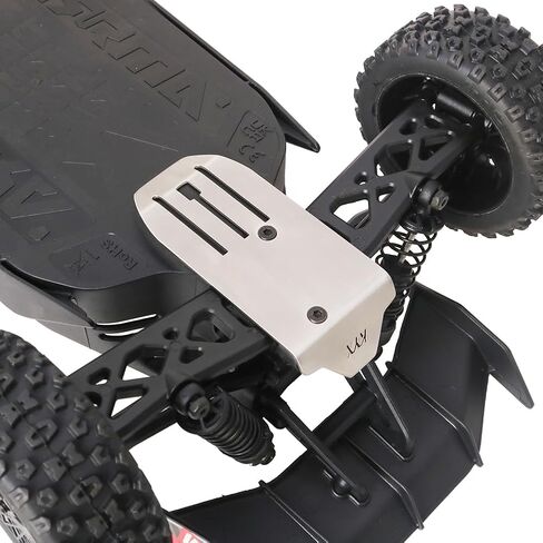 لوحة حماية درع الهيكل الأمامي الخلفي من الفولاذ المقاوم للصدأ لـ Arrma 1/18 Typhon Grom RC لوحة حماية درع الهيكل لوحة انزلاقية ترقية أجزاء (إصدار خفيف) in Saudi Arabia