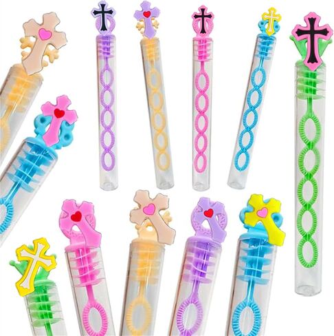 24 Packs Bulk Mini Christian Cross Shape Bubble Wands, Christian Parties Easter Party Favors Student School prizes Party Supply in Saudi Arabia